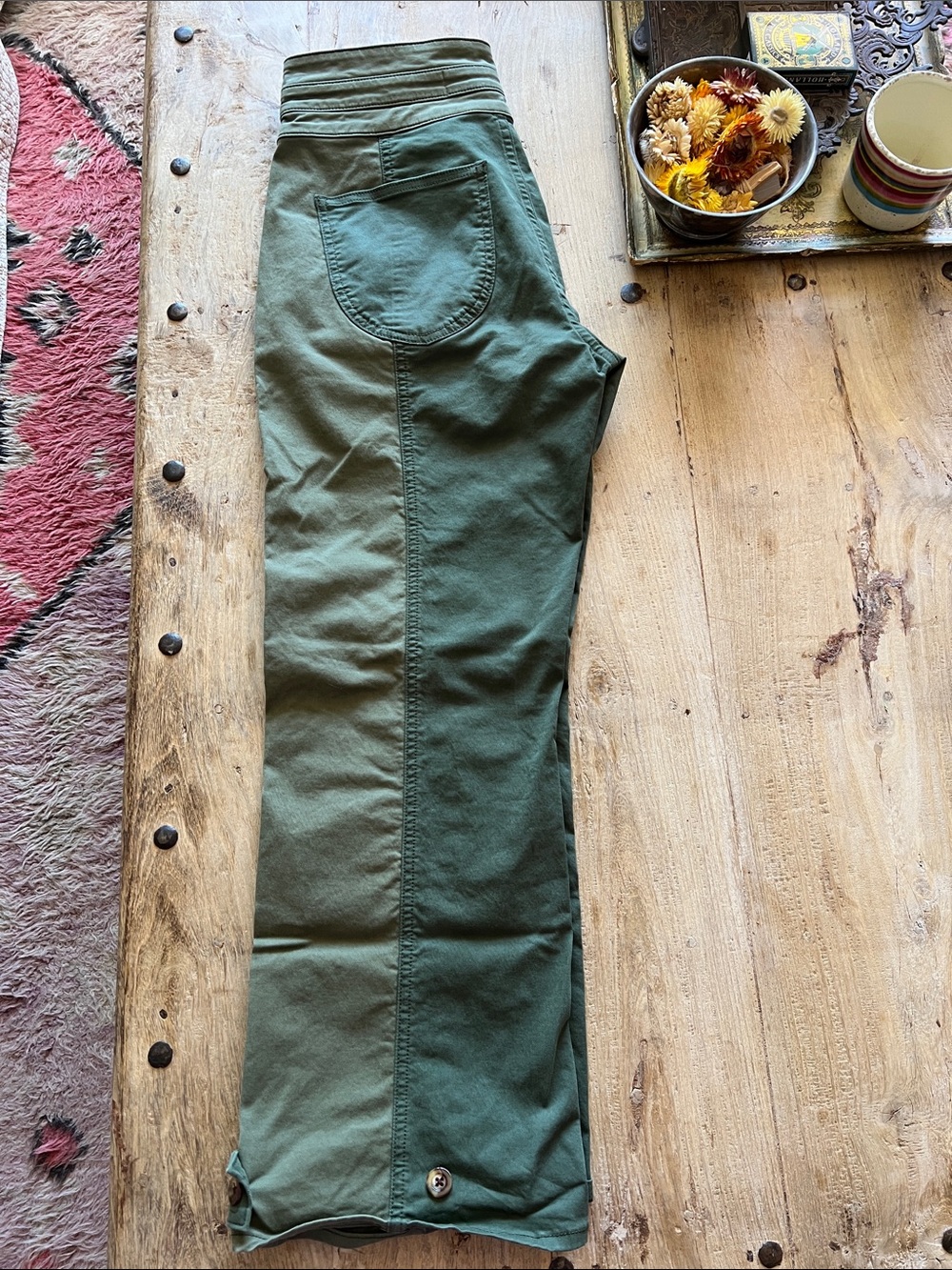 Veronica Beard Olive Green Cargo Pants